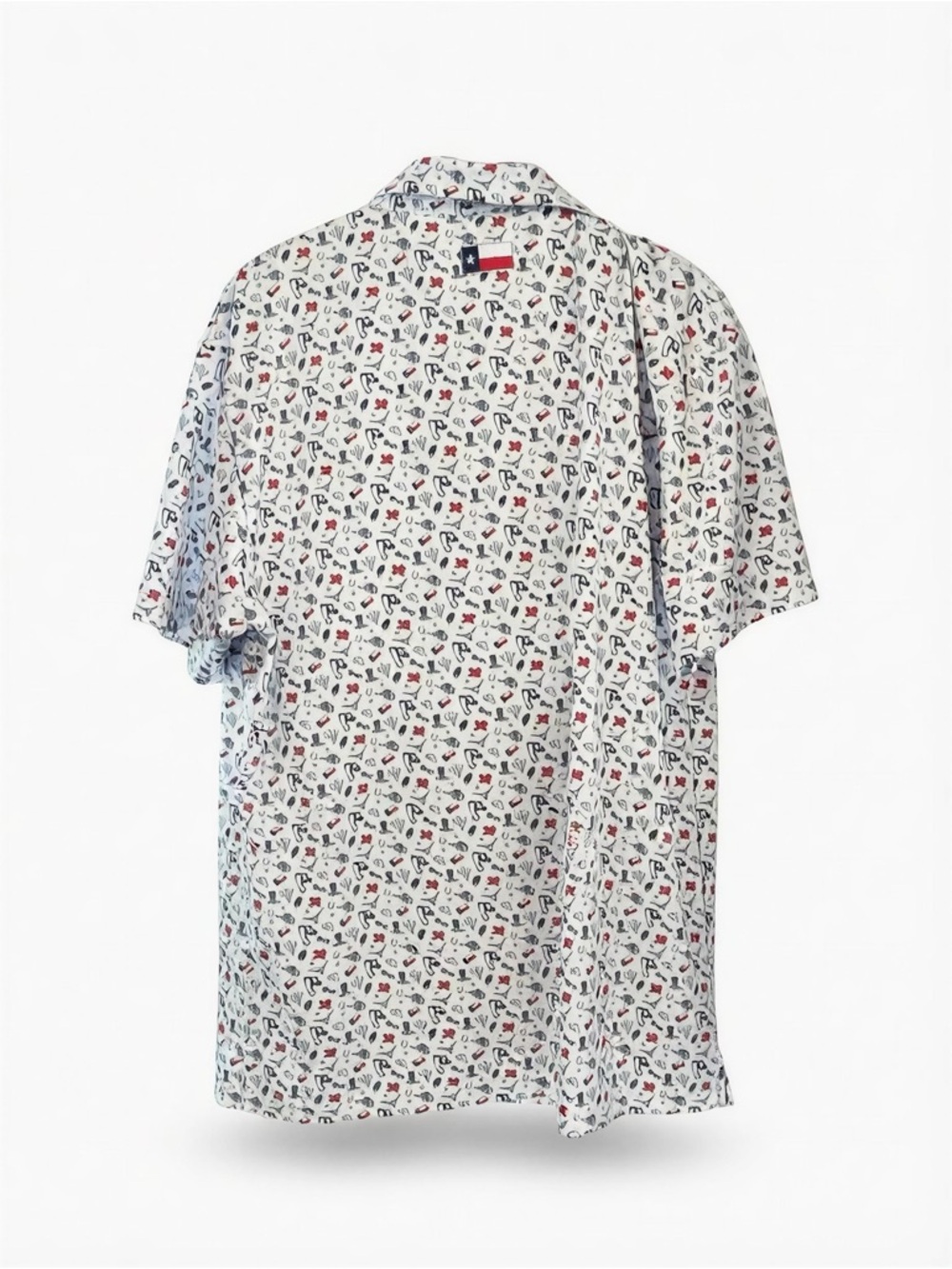 Men’s Texas themed Horn Legend Short-Sleeve Printed Shirt Size Medium - Picture 2 of 2